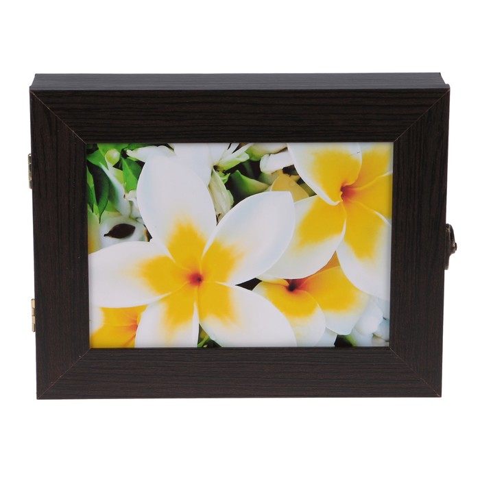 Ключница "Цветы" венге 18х23х5 см