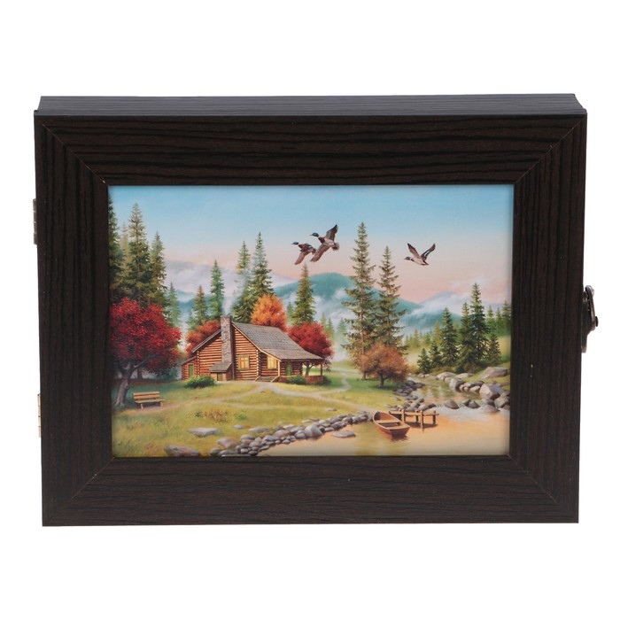 Ключница  "Деревня" венге 18х23х5 см