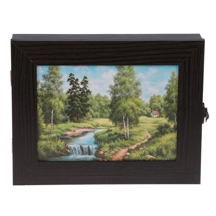 Ключница SI-443 "Лесной ручей" венге 18х23х5 см