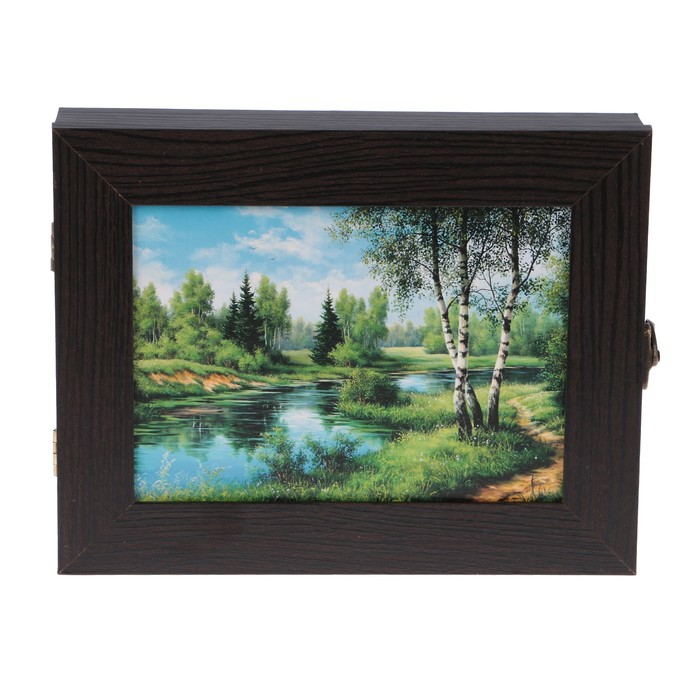 Ключница SI-44 "Лесная река" венге 18х23х5 см