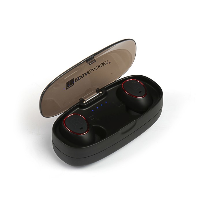 Гарнитура беспроводная MEDIAGADGET AERO TWINS AT400C, bluetooth,красная