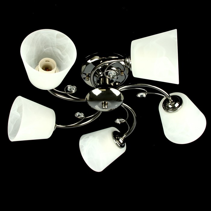 Люстра "Лана" 5 ламп  Е27 40Вт черный-хром 62,5x62,5х15,5