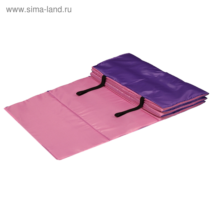 фото Коврик гимнастический взрослый 180 × 60 см, цвет розовый/фиолетовый