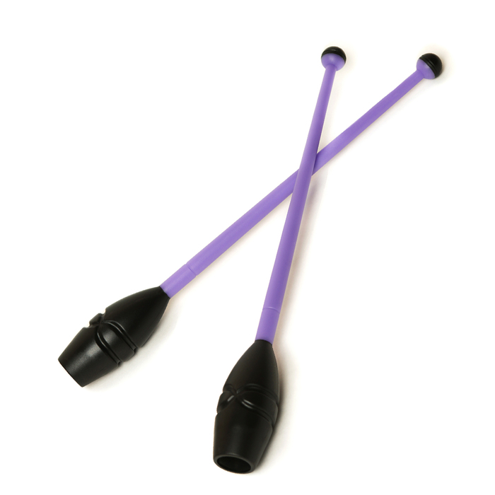 Булавы вставляющиеся для гимнастики 45см, цвет фиолетово-чёрный
