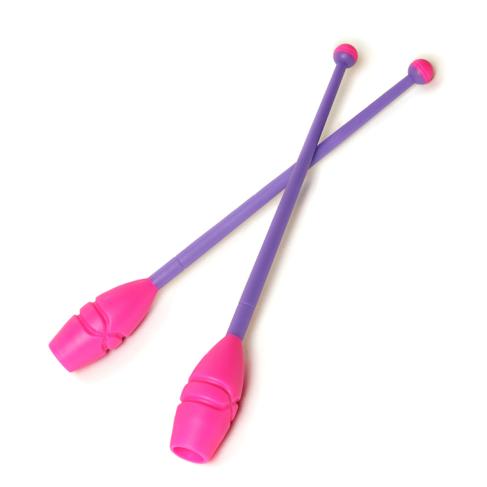 Булавы вставляющиеся для гимнастики 45см, цвет фиолетово-розовый