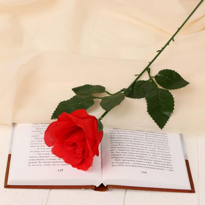 Цветы искусственные "Роза французская" 7*40 см красная
