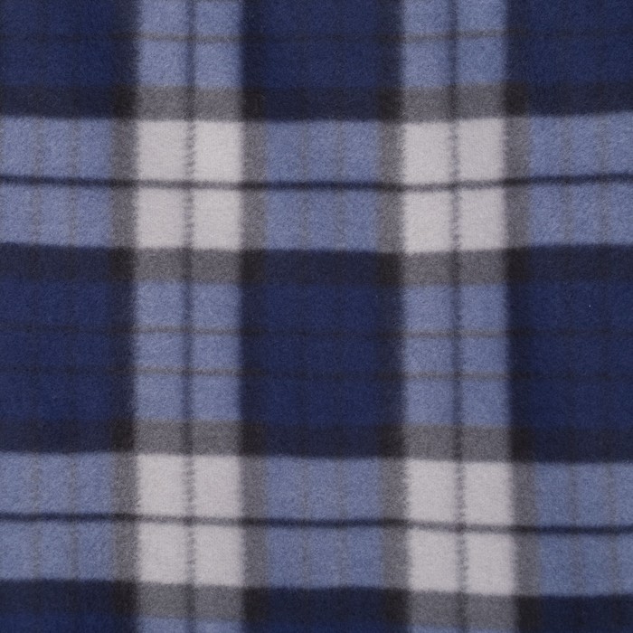 Плед "Экономь и Я" Тёмно-синяя клетка 150х130 см, пл. 150 г/м², 100% п/э