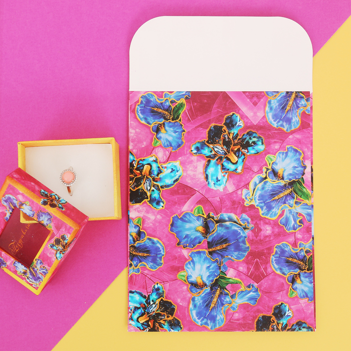 Пакетик подарочный «Цветущие ирисы», 13 х 16,9 см