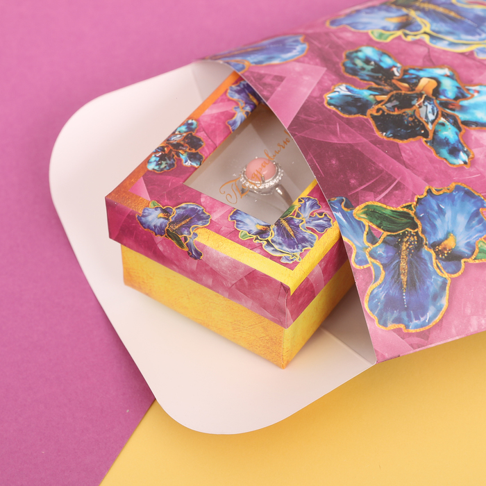 Пакетик подарочный «Цветущие ирисы», 13 х 16,9 см