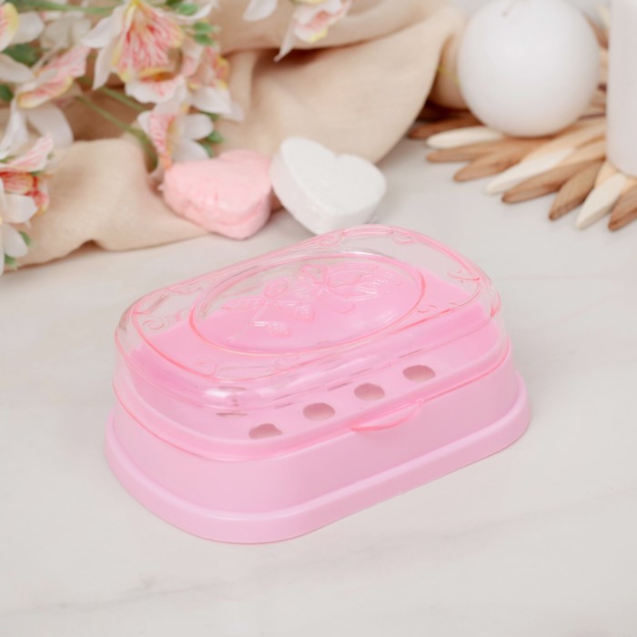 Мыльница 13,5х9,5х4,6 см, цвет МИКС