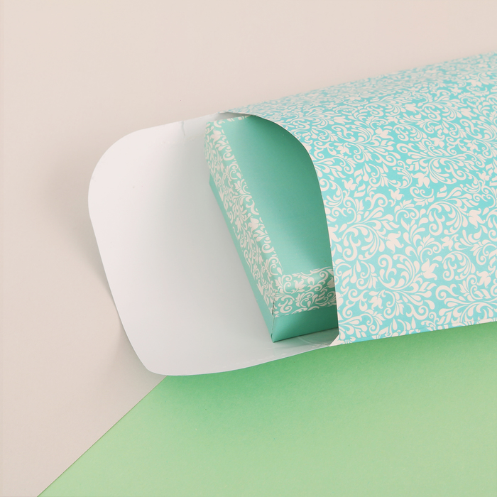 Пакетик подарочный «Бирюзовая нежность», 13 х 16,9 см