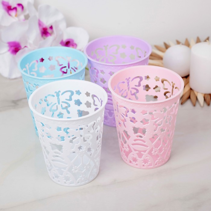 Корзина для хранения "Бабочки" 10х10х12 см, цвет МИКС