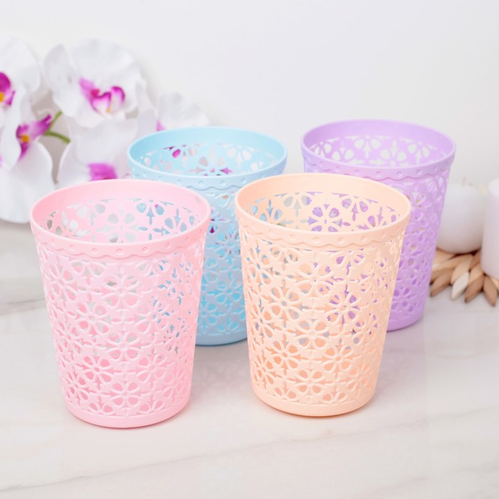 Корзина для хранения 11х11х13,5 см, цвет МИКС