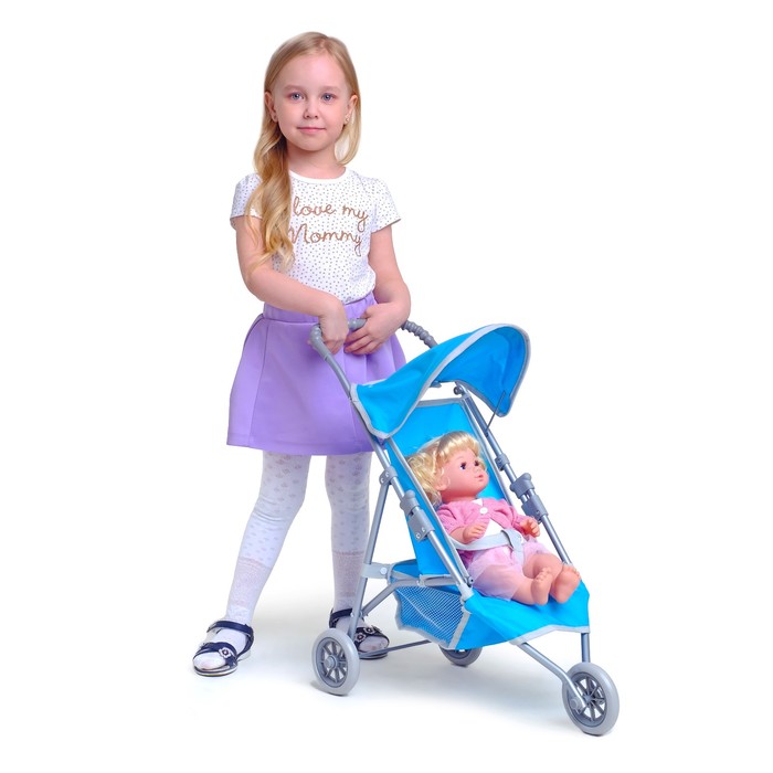 Коляска для кукол трёхколёсная, металлический каркас