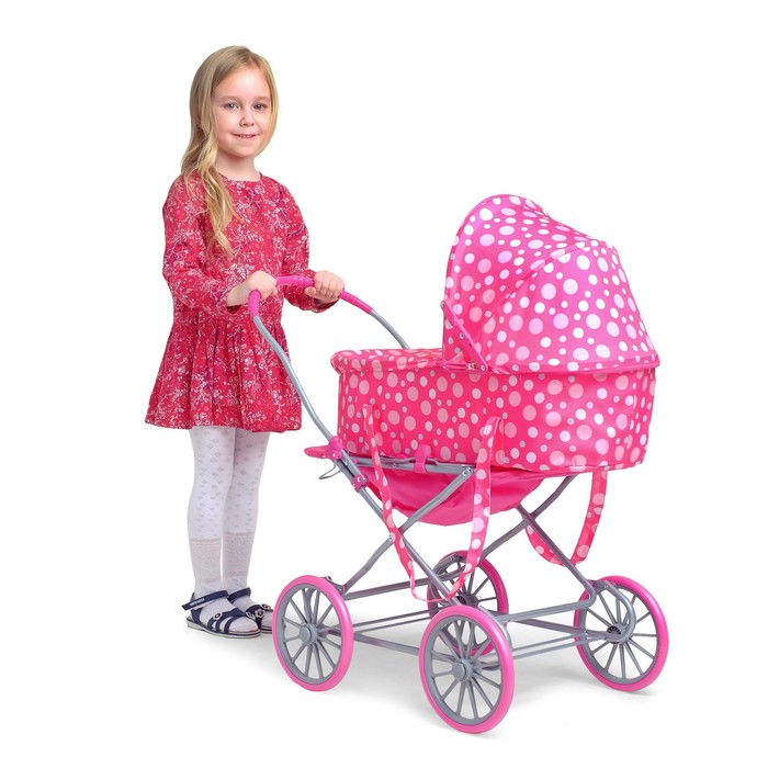 Коляска для кукол 2 в 1 "Зима-лето", металлический каркас