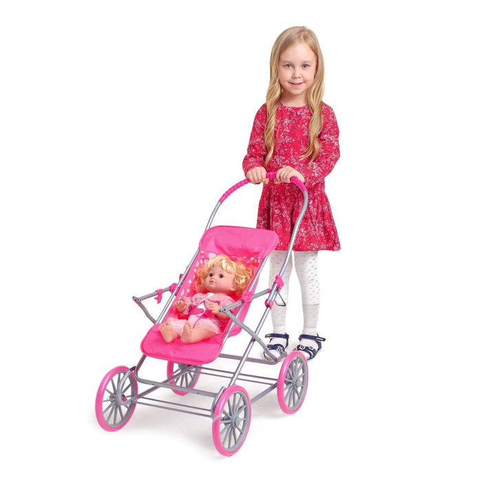Коляска для кукол 2 в 1 "Зима-лето", металлический каркас