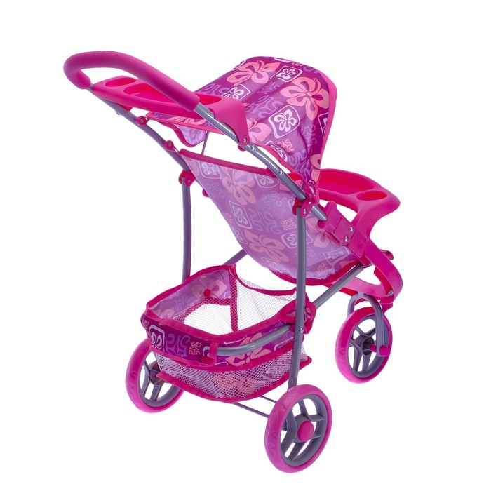 Коляска для кукол трёхколёсная, металлический каркас