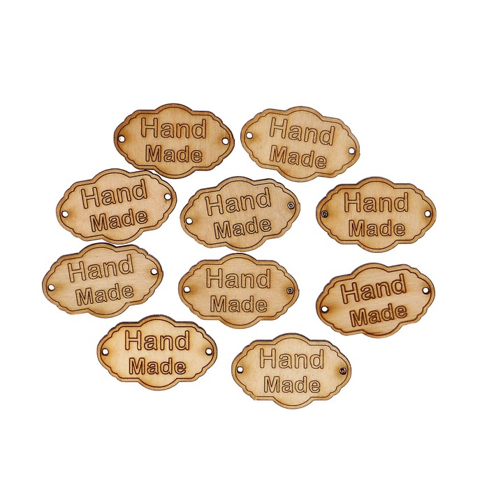 Набор бирок (10 шт)  "Hand Made № 1" 4х2,5 см