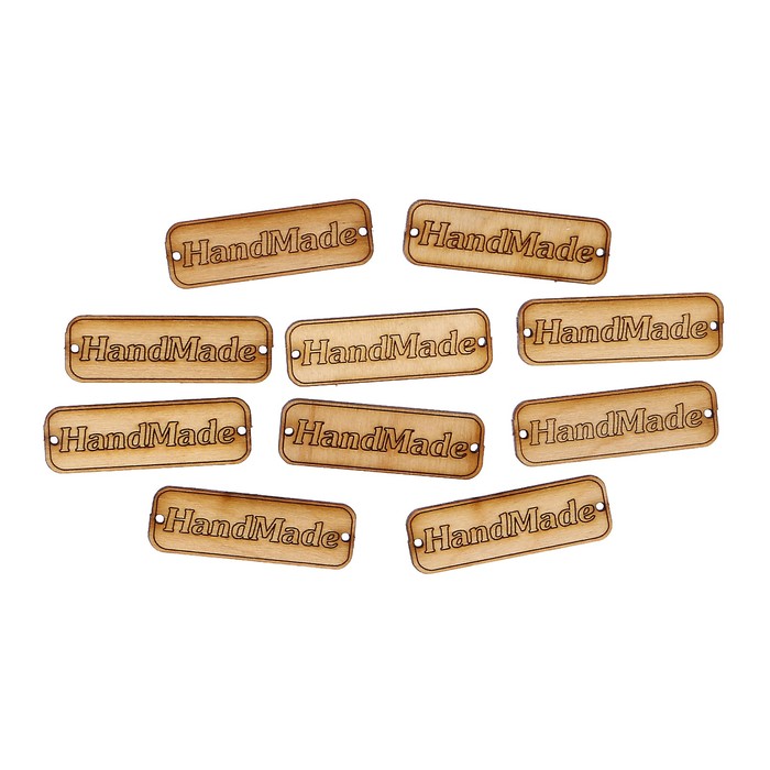 Набор бирок-малых прямоугольников (10 шт) "HandMade" 4,5х1,5 см