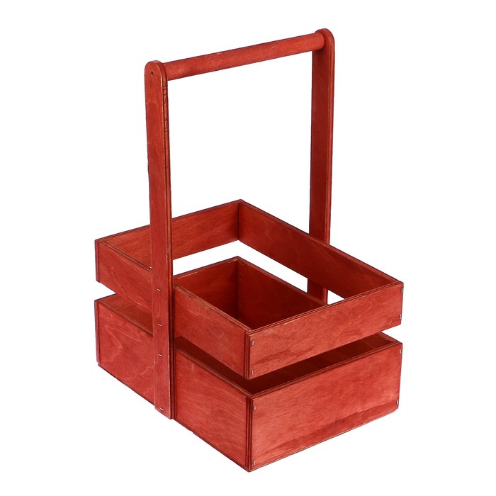 Ящик для декора "Вишня" 27х20х15 см, ручка 38см, МИКС