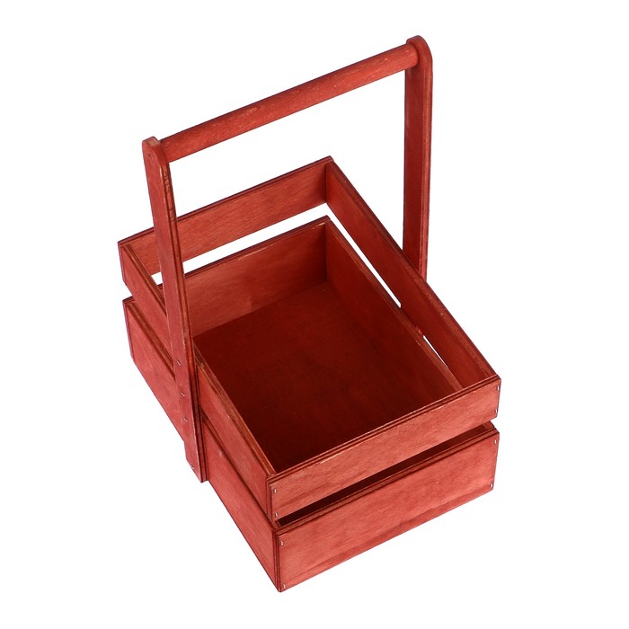 Ящик для декора "Вишня" 27х20х15 см, ручка 38см, МИКС