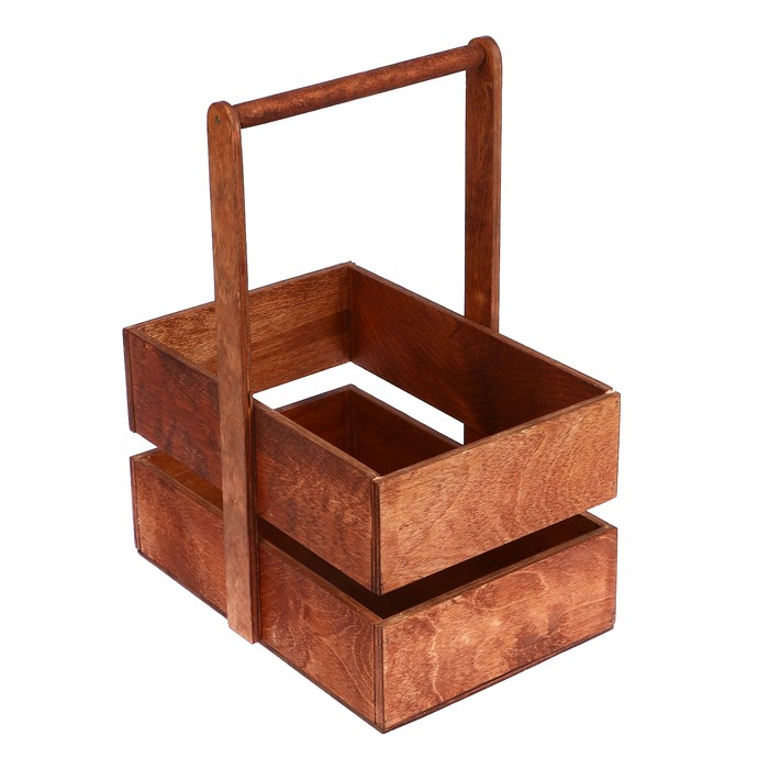 Ящик для декора "Вишня" 27х20х15 см, ручка 38см, МИКС