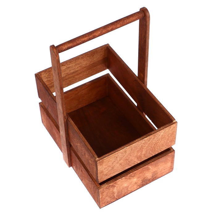 Ящик для декора "Вишня" 27х20х15 см, ручка 38см, МИКС