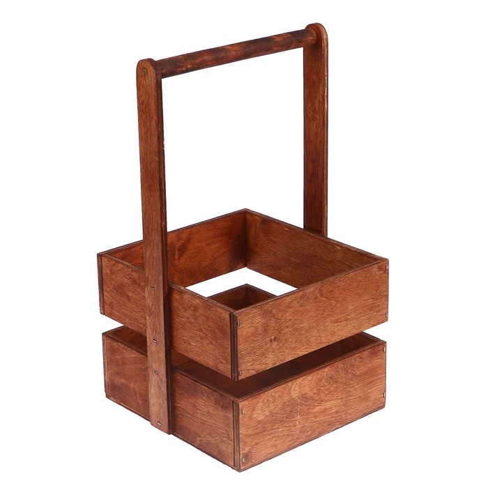 Ящик для декора "Крыжовник" 21х20х14 см, ручка 38см