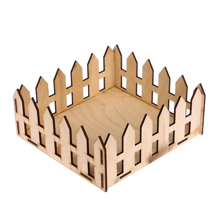 Ящик для декора (5 деталей) "Забор" 18х18х7,5 см