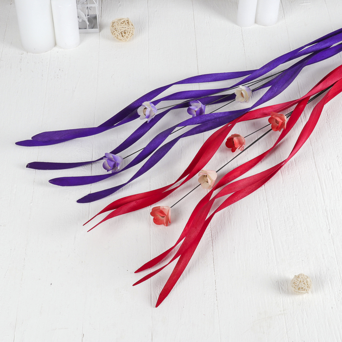 Декор тинги "Цветы и ленты" 150 см (цена за штуку)