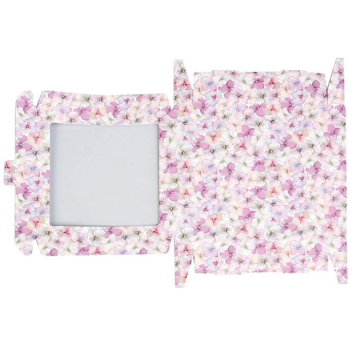 Коробочка для печенья, гортензия, 21 х 21 х 3 см