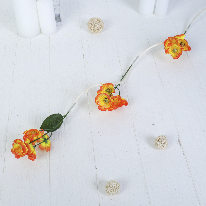 Декор ветка лоза "Цветы боярышника" 130 см (цена за штуку) микс