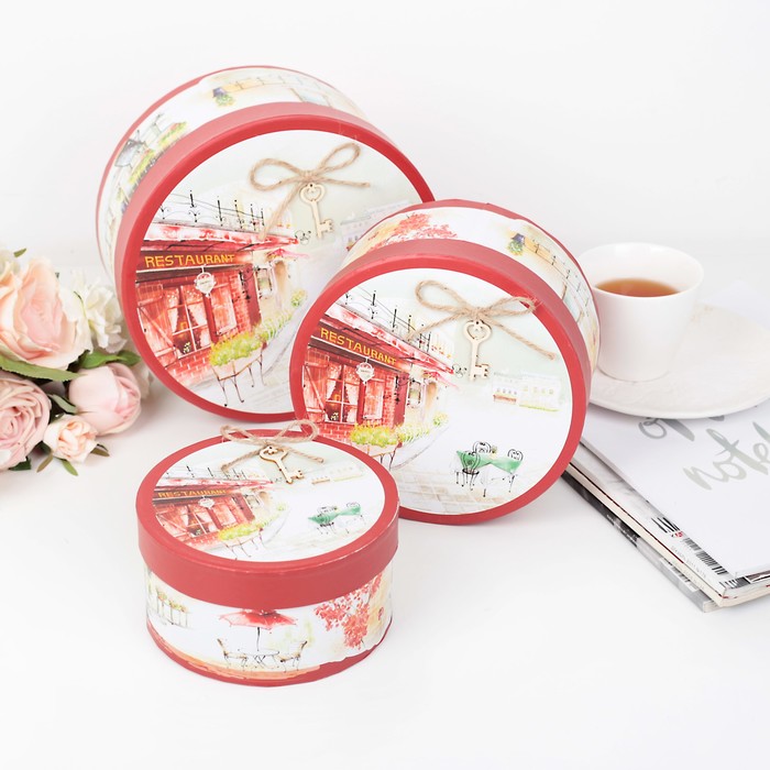 Набор коробок 3в1 "Прогулка", 20,5 х 20,5 х 10,5 - 14 х 14 х 7,5 см