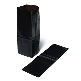 Пакет для рассады, 10 л, 15 × 52 см, толщина 120 мкм, с перфорацией, чёрный