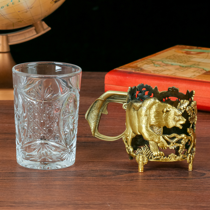 Подстаканник со стаканом "Лучший охотник"