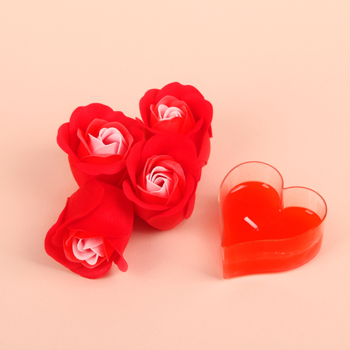 Набор "Любимой маме": термостакан 550 мл, мыльные лепестки, свеча