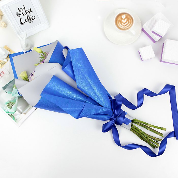 Фетр ламинированный металлизированный, розовый, 0,5 х 5 м