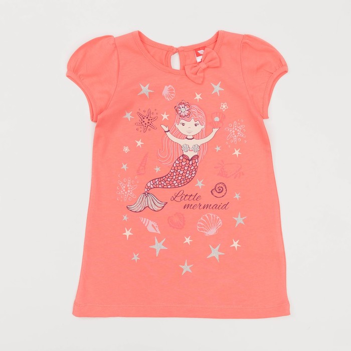 Платье для девочки, рост 86 см, цвет коралловый