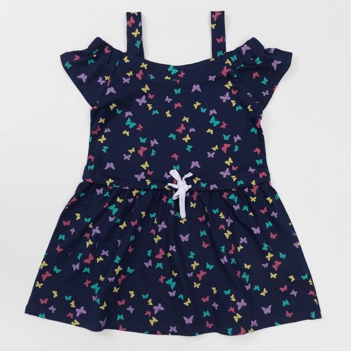 Платье для девочки, рост 110 см, цвет тёмно-синий