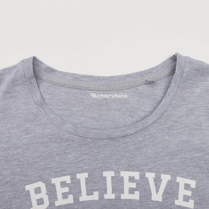 Комплект для девочки (футболка,шорты), рост 158 см, цвет серый меланж