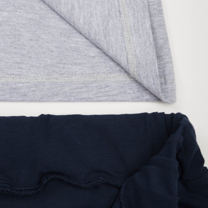 Комплект для девочки (футболка,шорты), рост 158 см, цвет серый меланж