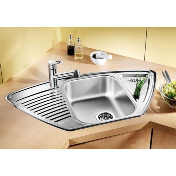 Мойка кухонная BLANCO TIPO 9 E, нержавеющая сталь, матовая