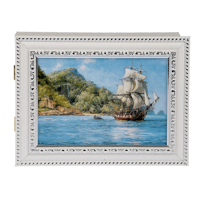 Ключница "Парусник" багет 18х23х5 см