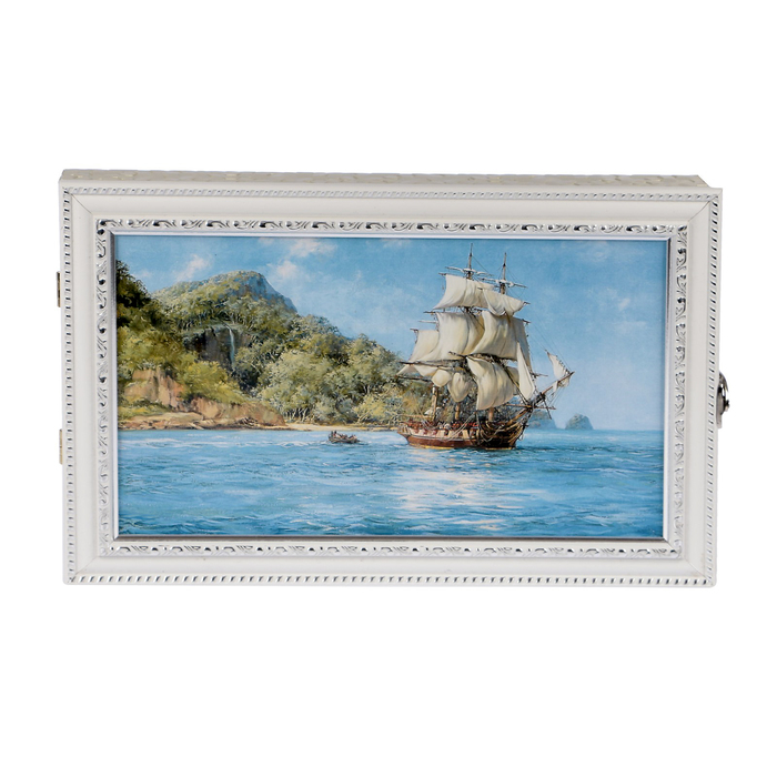 Ключница "Парусник" багет  23х35х5 см