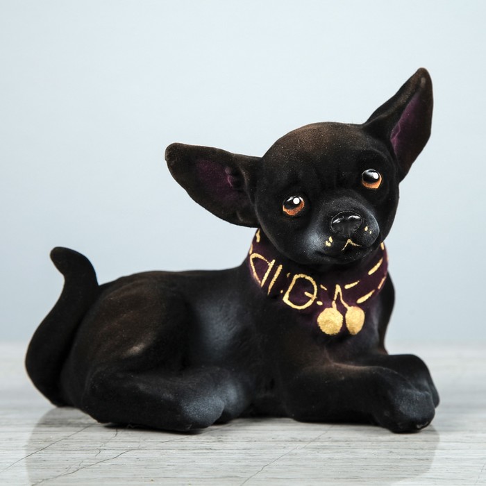 Копилка" Чихуа хуа" лежачий" флок, черный