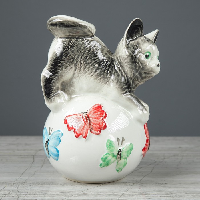 Копилка "Кот на шаре", микс