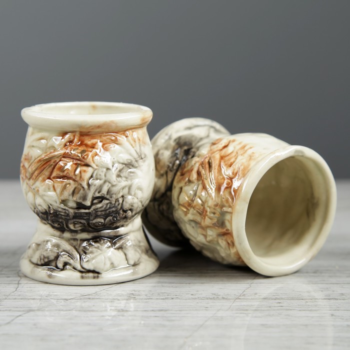 Коньячный набор "Корабль призрак" 1,5 л, мрамор, 7 предметов