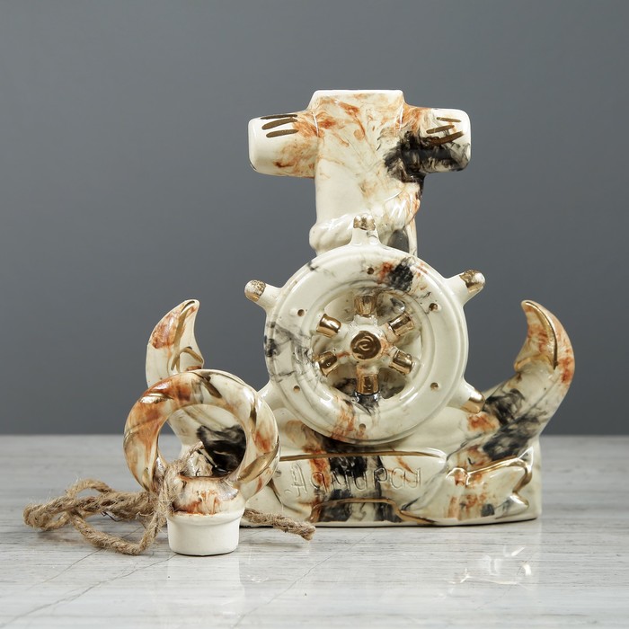 Коньячный набор "Якорь адмирал" мрамор, 7 предметов