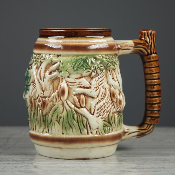 Кружка для пива 1 л "Дичь", цветная