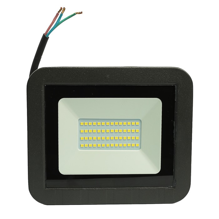 Прожектор светодиодный Volpe, свет (6500K), Корпус черный, 50 Вт, 230 В